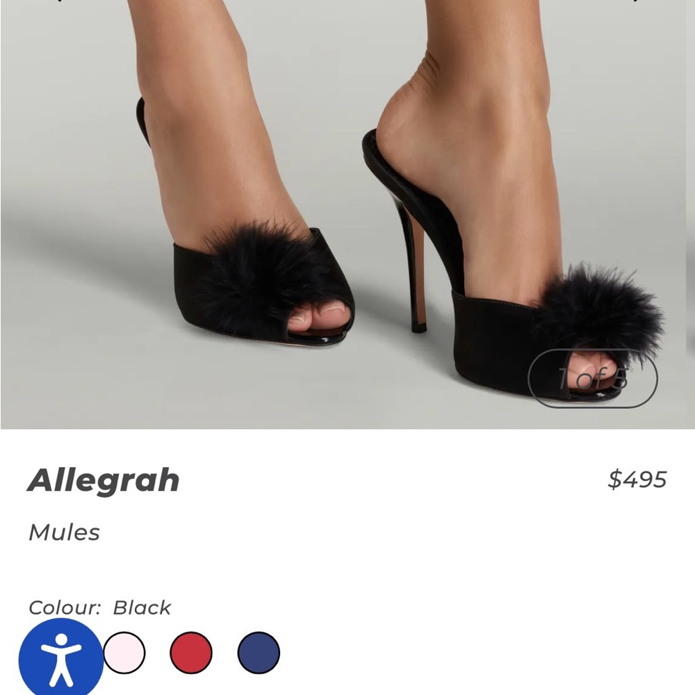 Agent Provocateur Black Fur Mules